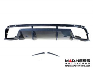 Alfa Romeo Giulia Rear Diffuser - Carbon Fiber - Quadrifoglio Model - Light Red Candy 